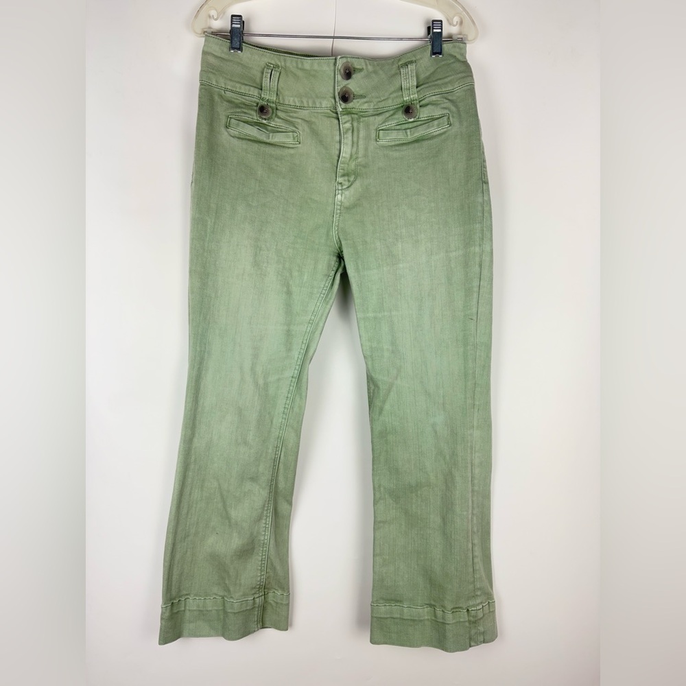 Pilcro High Rise Flare Mint Green Jeans not a true 27
